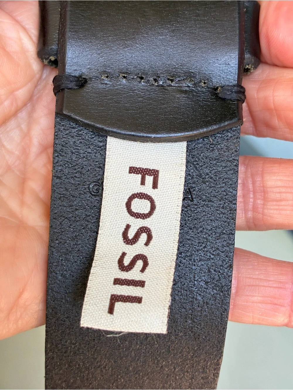 Fossil Men's Black Leather Belt - Size 40 - NWOt